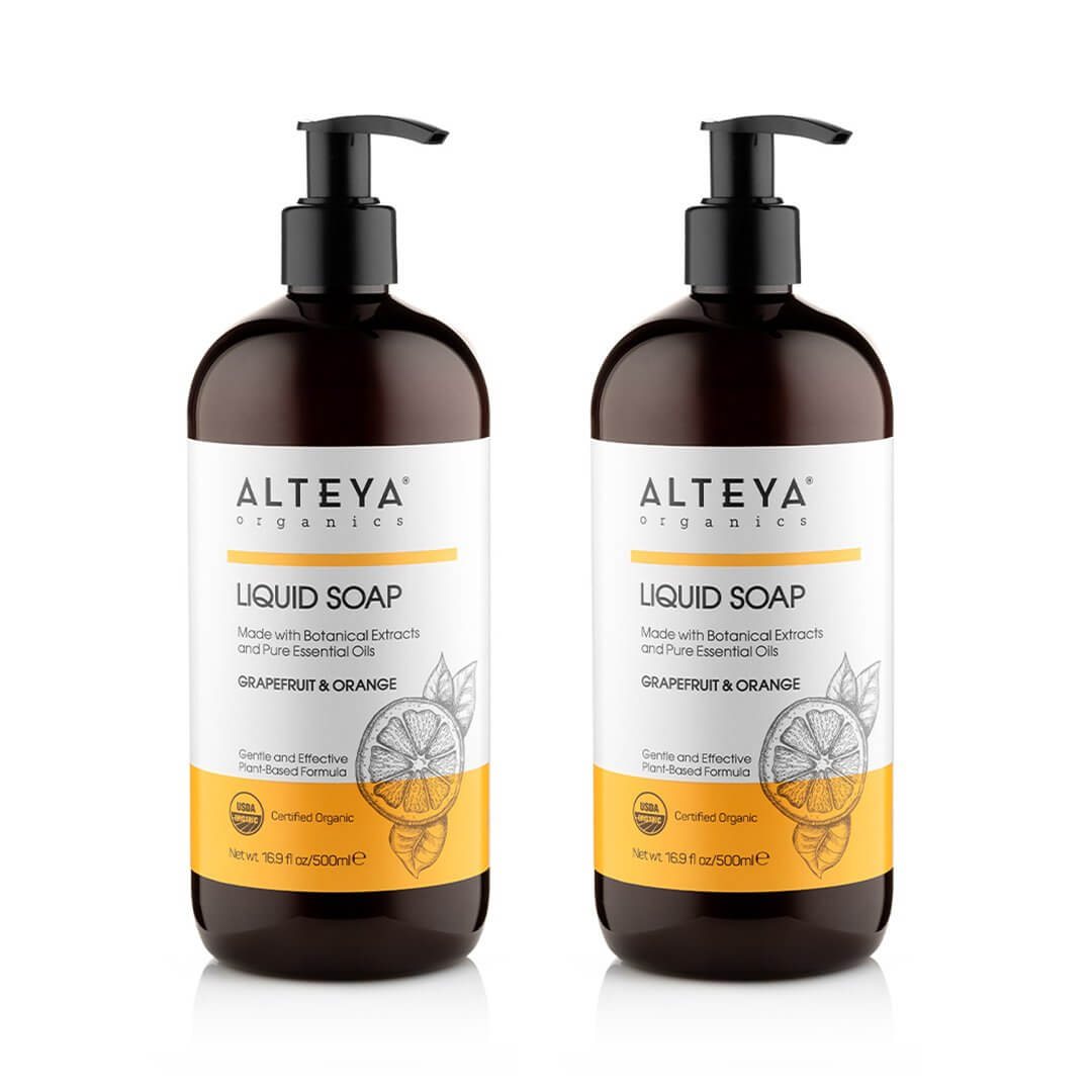 Alteya Organic Liquid Soaps Grapefruit Orange Seife 8.5 Oz
