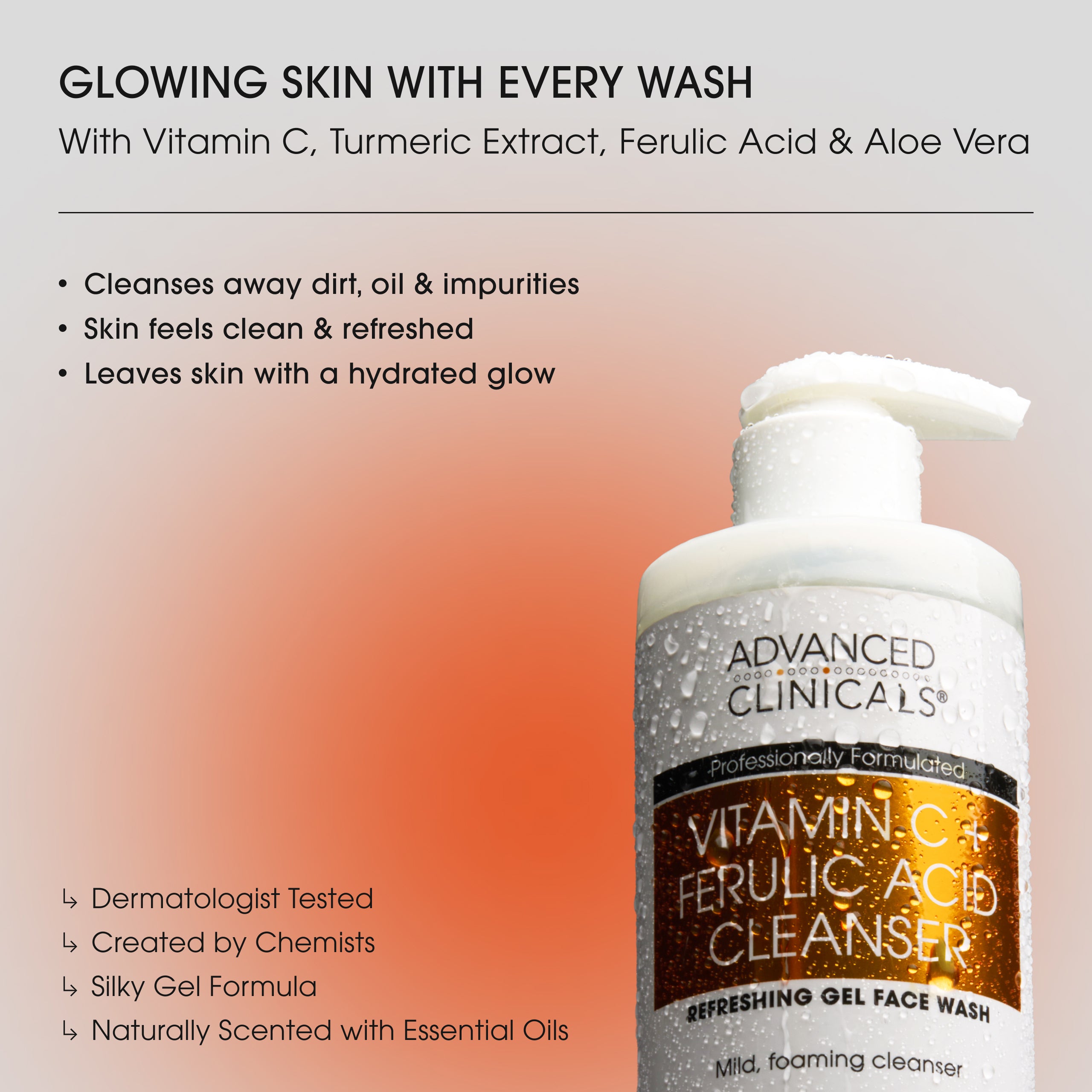 Advanced Clinicals Vitamin C Ferulic Acid Cleanser Reinigungsgel