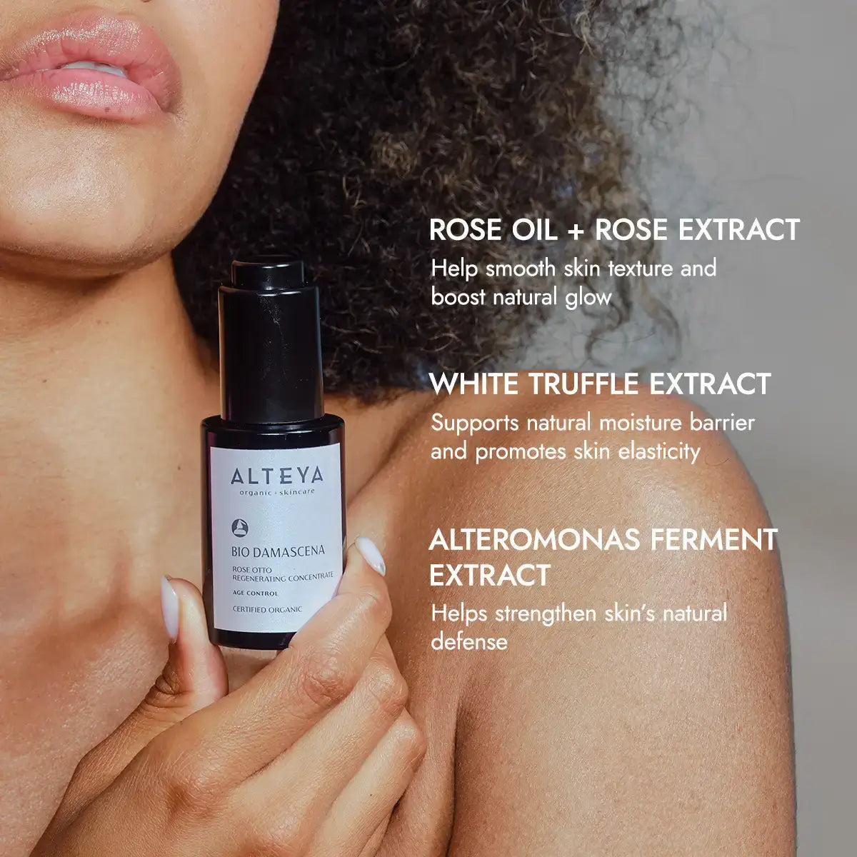 Alteya Bio Damascena Rose Otto Konzentrat Gesichtsserum Anti-Falten