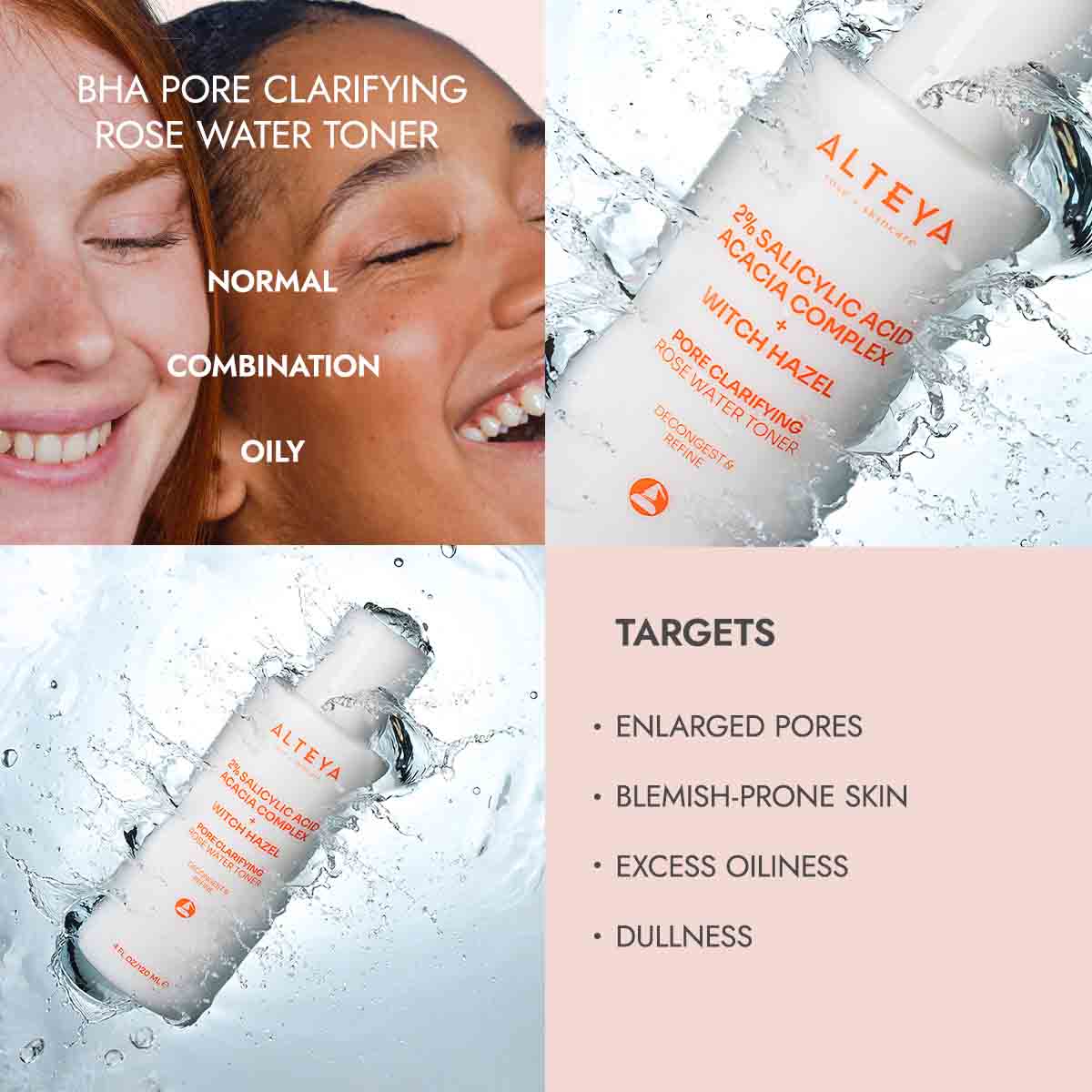 Alteya Organics BHA Pore Clarifying Rose Water Toner Gesichtstoner Poren