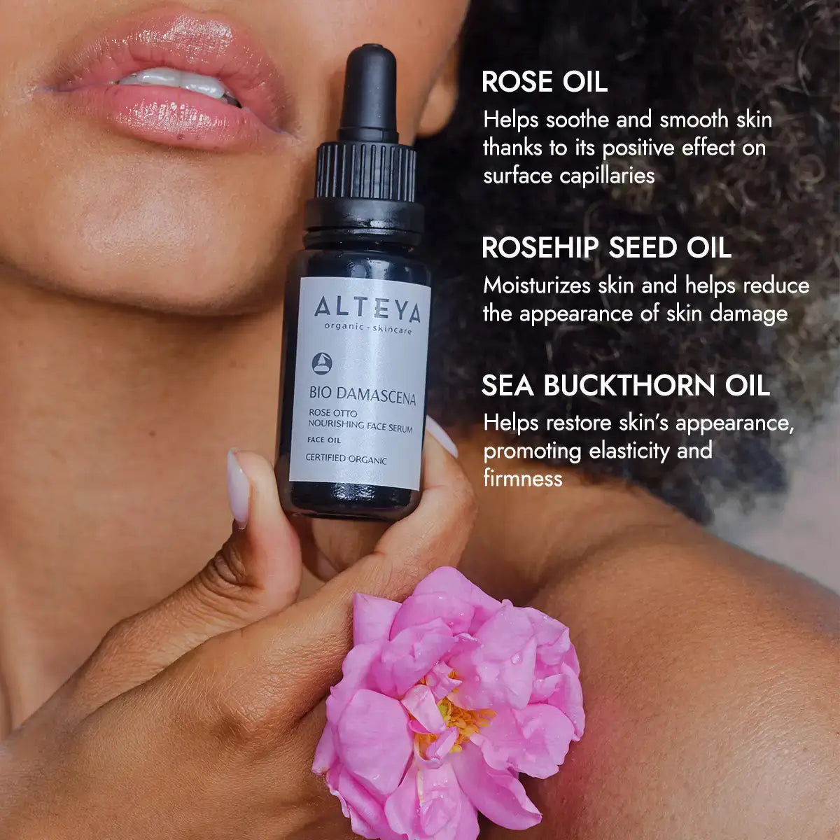Alteya Bio Damascena Rose Otto Nourishing Face Serum Gesichtsserum 20 ml