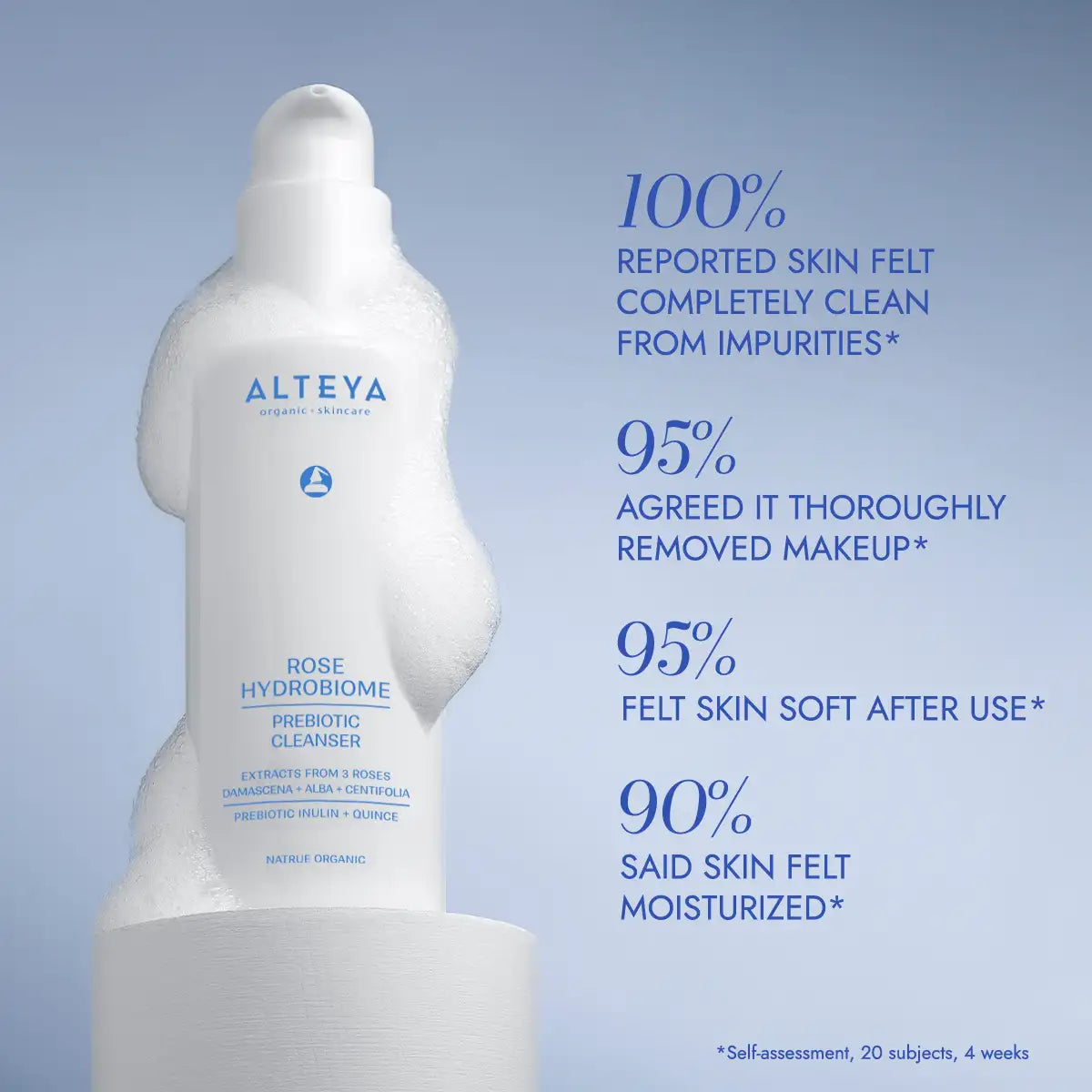 Alteya Organics Rose Hydrobiome Prebiotic Cleanser Gesichtsreiniger 120 ml