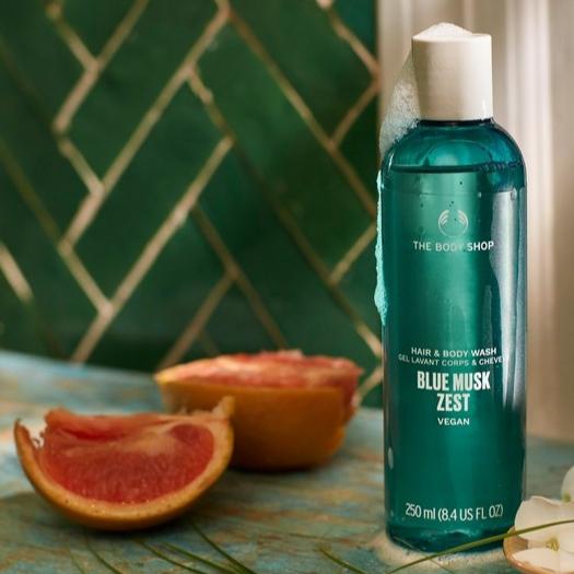 The Body Shop Blue Musk Zest Hair & Body Wash Duschgel 250 ml