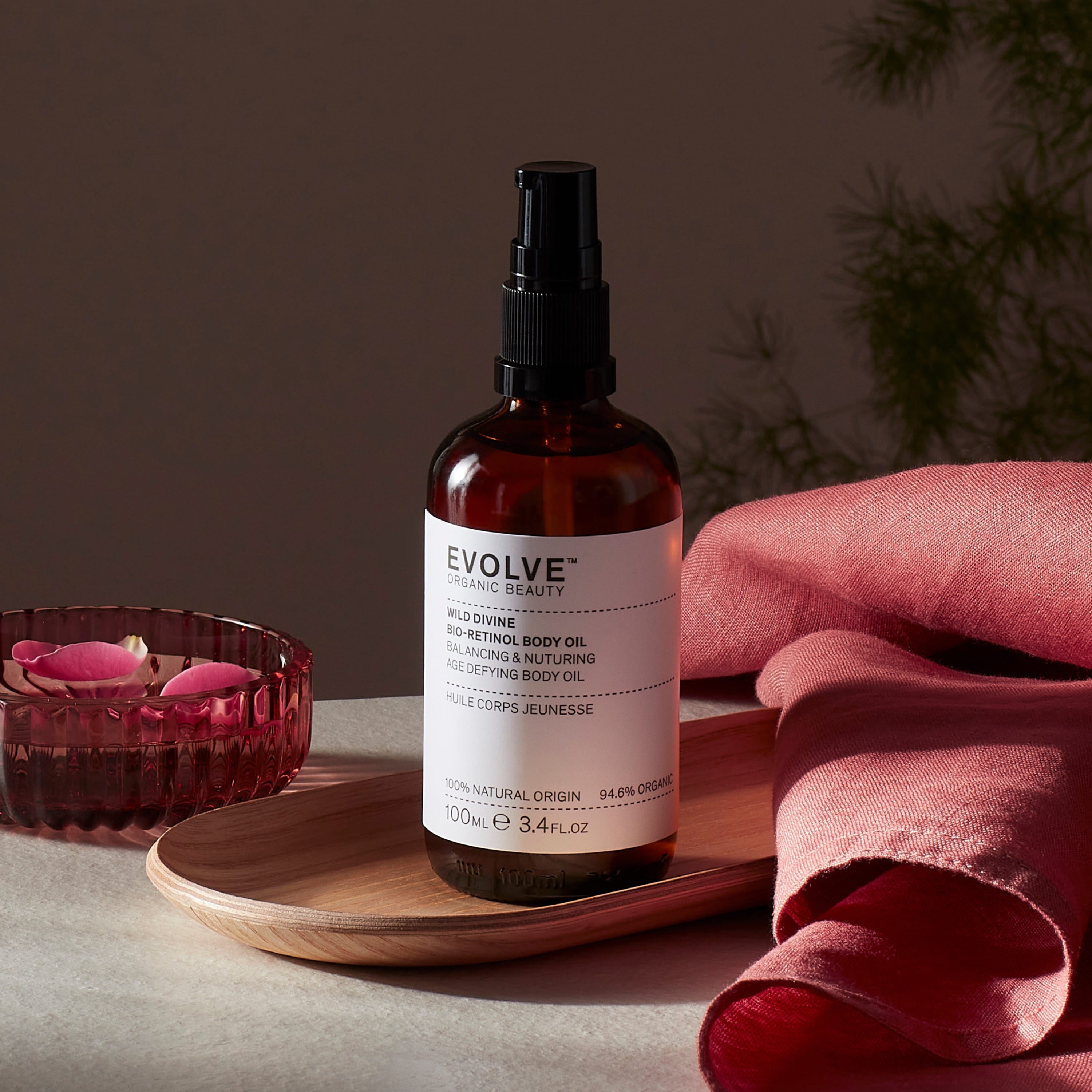 Evolve Organic Beauty Wild Divine Bio-Retinol Körperöl Rose Kakao
