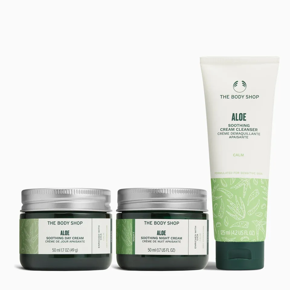 The Body Shop Aloe Soothing Routine Gesichtsset empfindliche Haut