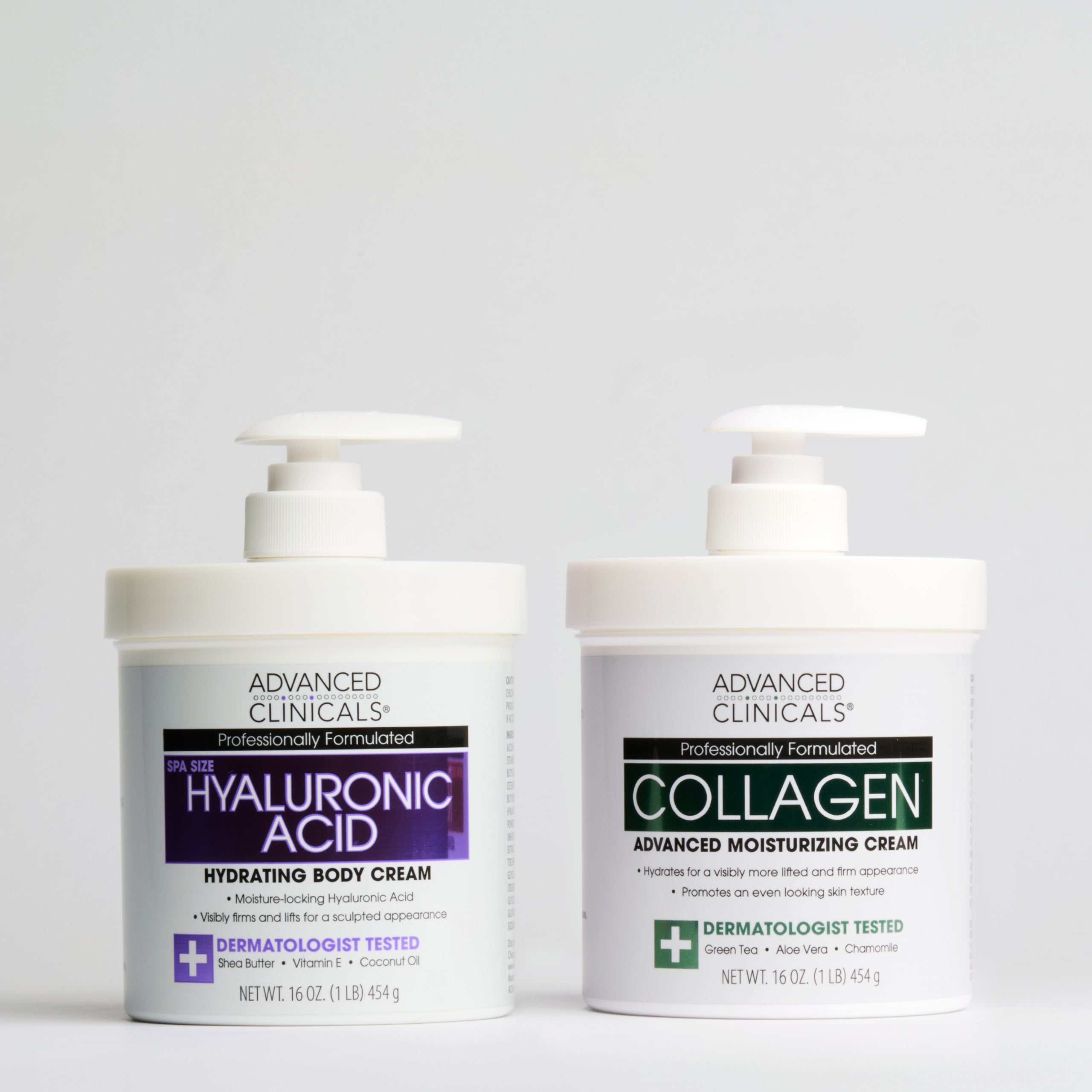 Advanced Clinicals Hyaluronic + Collagen Bundle Körpercreme Set