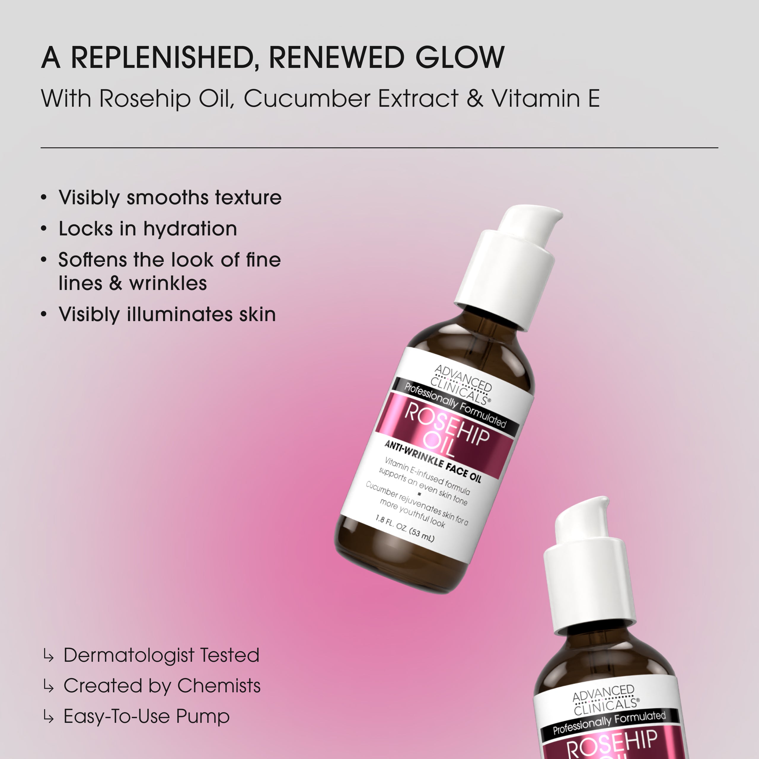 Advanced Clinicals Serums Rosehip Gesichtsöl Hagebutte