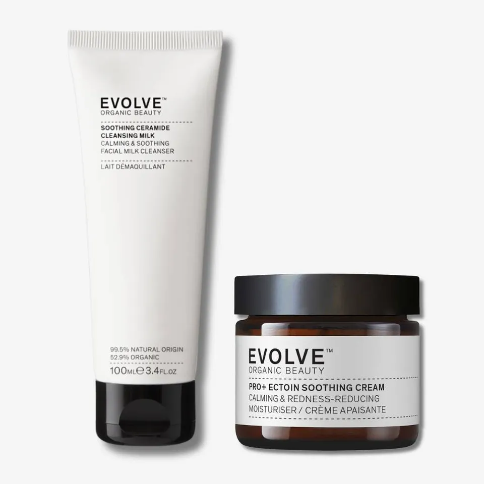 Evolve Sensitive Rescue Duo Gesichtscreme Reinigungsmilch