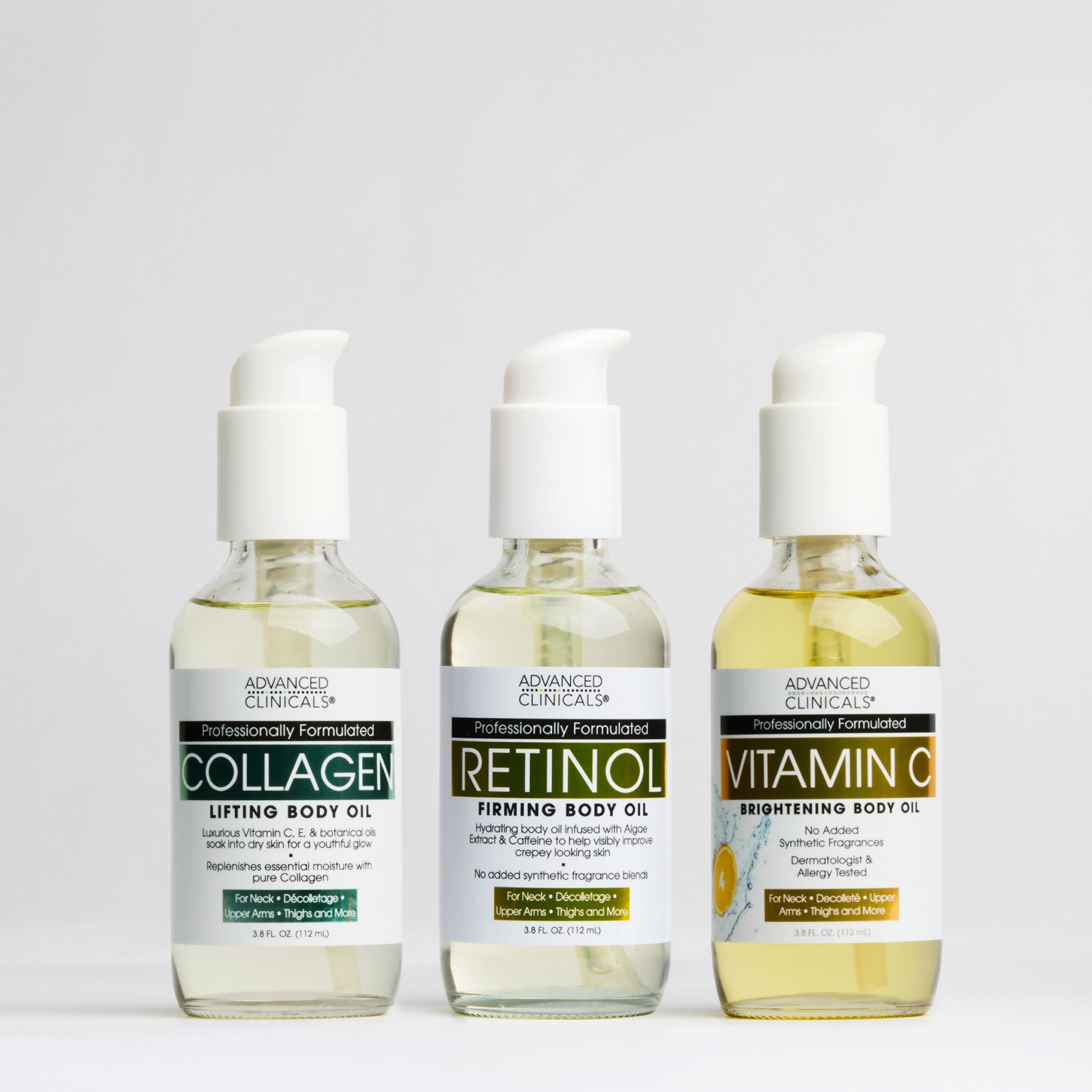Advanced Clinicals Bundles Complete Body Oil Körperöl-Set 3-teilig