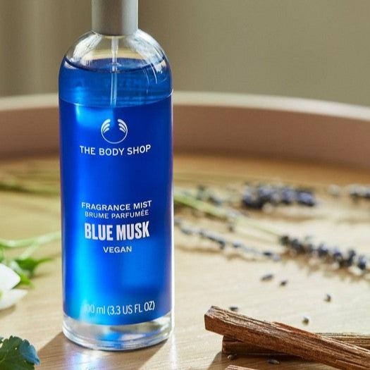 The Body Shop Blue Musk Fragrance Mist 100 ml – Moschus-Duftspray mit Lavendel und Sandelholz